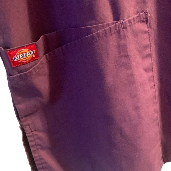 Pre Owned Women’s Dickies Scrub Scrubs Top Purple Size Lg Professional Comfort - Picture 12 of 12